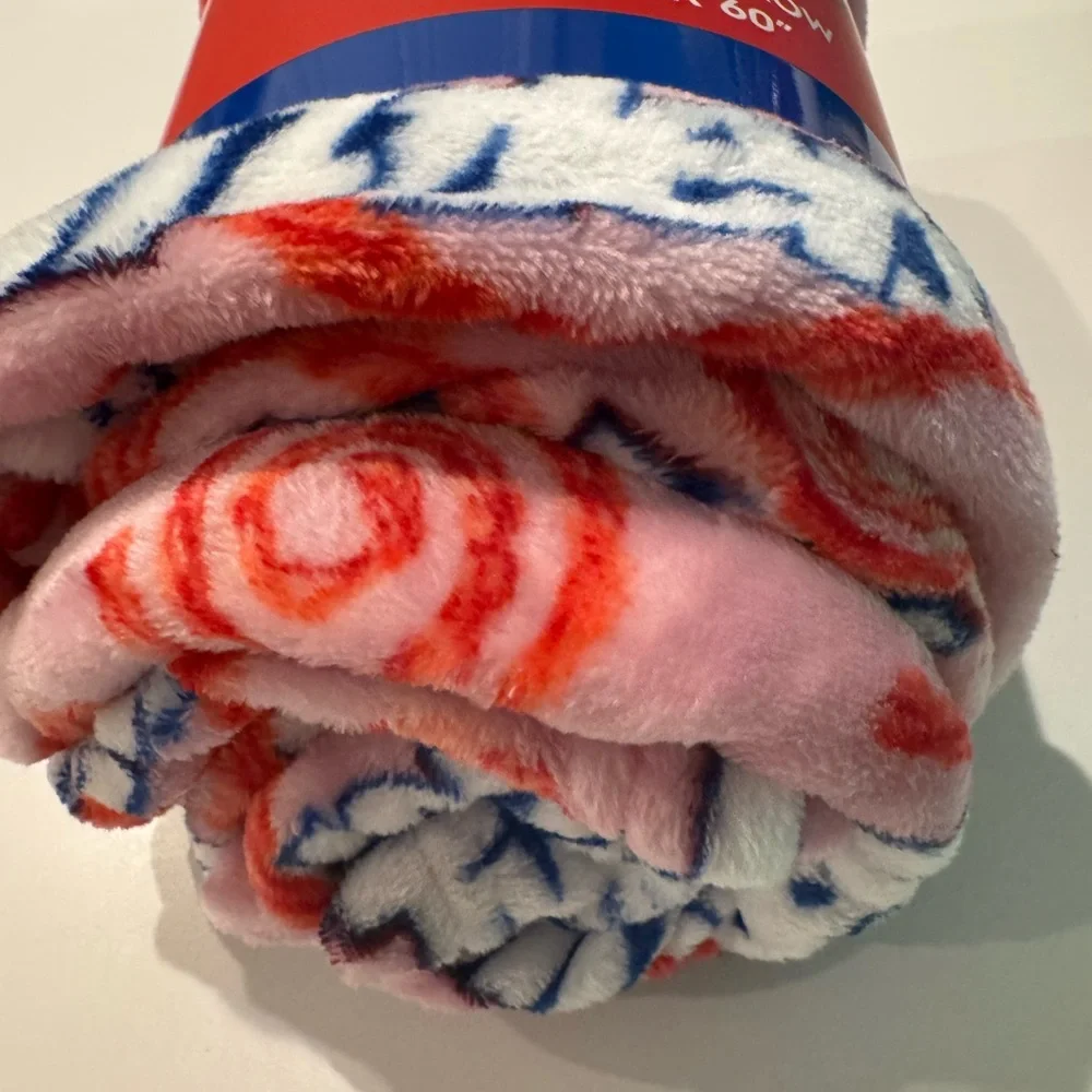 TWIZZLERS LICORICE 50” x 60” Pink Plush Throw Blanket - Branded Cozy Throw